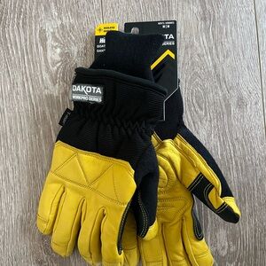 Yellow and Black Work Gloves